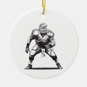 Donald Trump Amerikaans Football President 2025 Keramisch Ornament