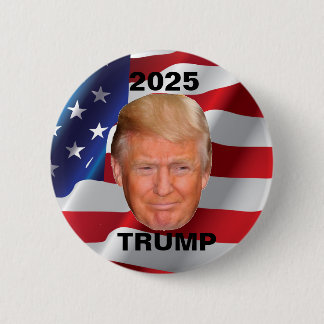 Donald Trump - Amerikaans President 2025 Ronde Button 5,7 Cm