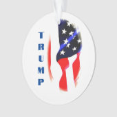 Donald Trump Amerikaanse vlag Pop Art Ornament (voorkant)
