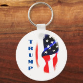 Donald Trump Amerikaanse vlag Pop Art Sleutelhanger (Achterkant)