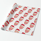 DONALD TRUMP Angry Kerstmis Cadeaupapier (Uitgerold)