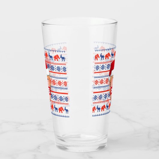 DONALD TRUMP Angry Kerstmis Glas (Links)