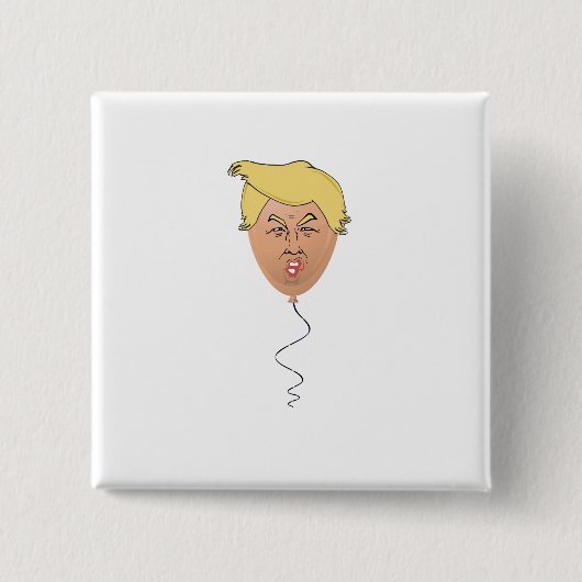 Donald Trump Balloon Vierkante Button 5,1 Cm (Voorkant)