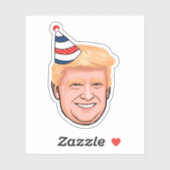 DONALD TRUMP BIRTHDAY STICKER (Vel)