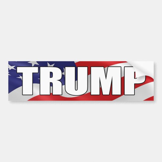 DONALD TRUMP BOLD American Flag Bumpersticker (Voorkant)