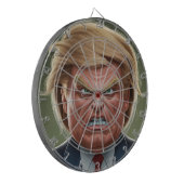 Donald Trump boos gezicht Dartbord (Voorkant Links)