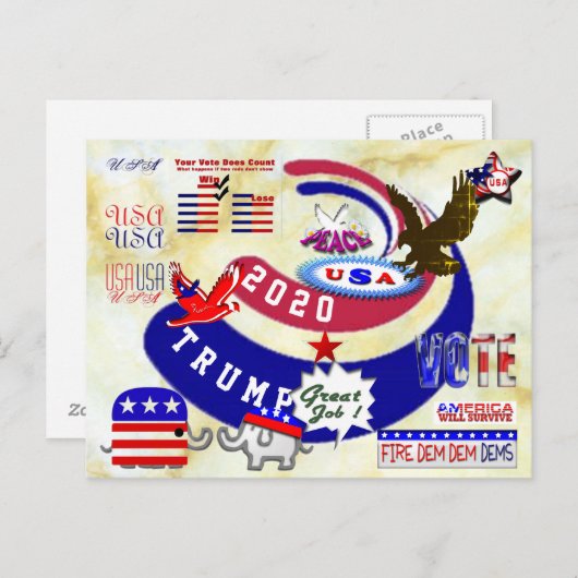 Donald Trump Briefkaart (Voorkant / Achterkant)