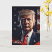 DONALD TRUMP CARTE D'ANNIVERSAIRE DU DRAPEAU AMÉRI (Fleur jaune)