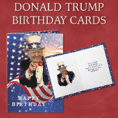DONALD TRUMP CARTE D'ANNIVERSAIRE DU DRAPEAU AMÉRI