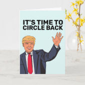 DONALD TRUMP CARTES DE SALUT D'ANNIVERSAIRE (Fleur jaune)