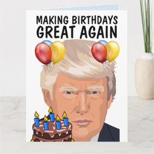 DONALD TRUMP Cartes de voeux d'anniversaire amusan