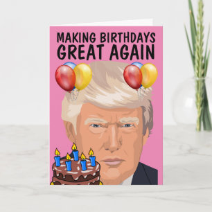 DONALD TRUMP Cartes de voeux d'anniversaire amusan