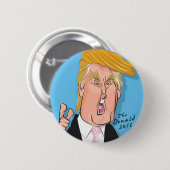 Donald Trump Cartoon Button (Voorkant /achterkant)