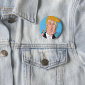 Donald Trump Cartoon Button (In situ)
