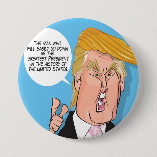 Donald Trump Cartoon Button (Voorkant)