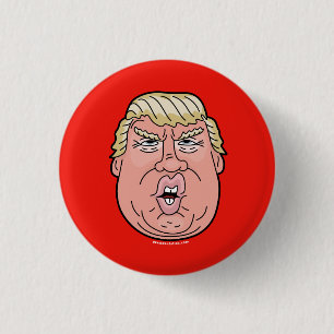 Donald Trump cartoon face 2016 button/pin Ronde Button 3,2 Cm