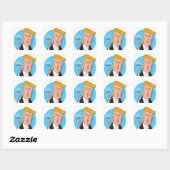 Donald Trump Cartoon Sticker (Vel)