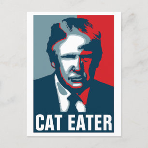 Donald Trump CAT EATER Briefkaart