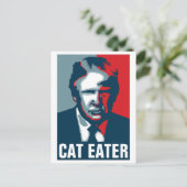 Donald Trump CAT EATER Briefkaart (Staand voorkant)