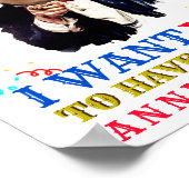 Donald Trump Celebration Balloons Birthday Poster (Hoek)