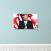 Donald Trump Celebration Schilderij Canvas Afdruk (Insitu (Houten vloer))