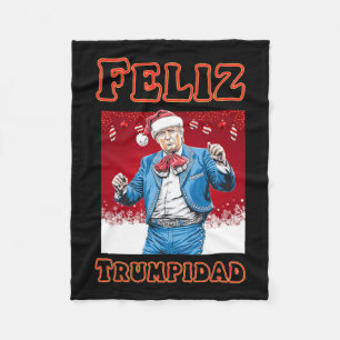 Donald Trump Christmas Feliz Trumpidad Fleece Deken