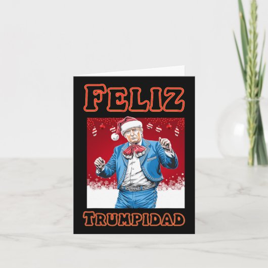 Donald Trump Christmas Feliz Trumpidad Kaart (Voorkant)
