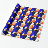 DONALD TRUMP CHRISTMAS Wrapping Paper Cadeaupapier (Uitgerold)