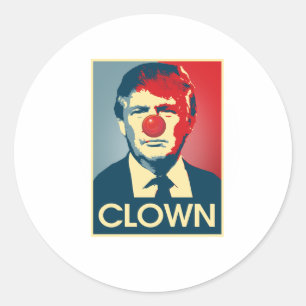Donald Trump CLOWN -- Anti-Trump 2016 - Ronde Sticker