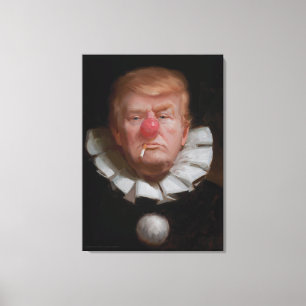 Donald Trump Clown Painting by Tony Pro Canvas Afdruk