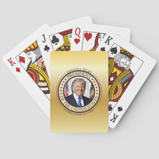 DONALD TRUMP COMMANDER IN CHIEF GOUDEN PRESIDENTIE POKERKAARTEN