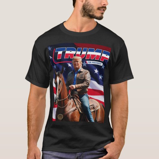 Donald Trump Cowboy 2024 T-shirt (Voorkant)