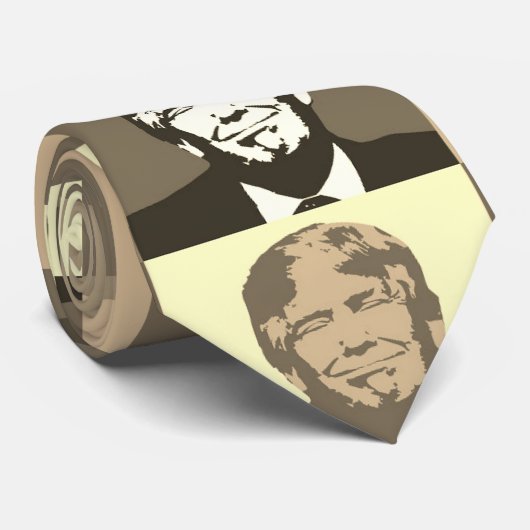 DONALD TRUMP Cravate SEPIA (Roulé)