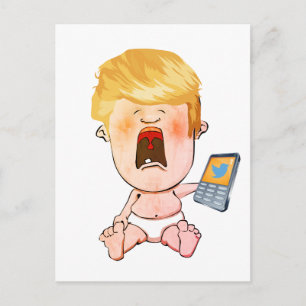 Donald Trump Crying Baby Briefkaart