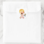 Donald Trump Crying Baby Vierkante Sticker (Tas)