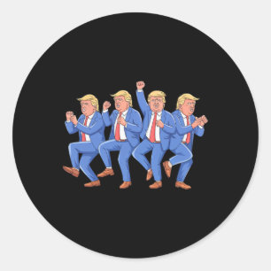 Donald Trump Dance 4 juli 2025 Ronde Sticker