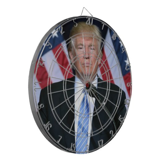 Donald Trump Dartboard Dartbord (Voorkant Links)