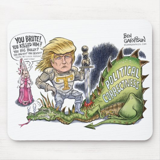 Donald Trump Dragon Slayer Mousepad Muismat (Voorkant)
