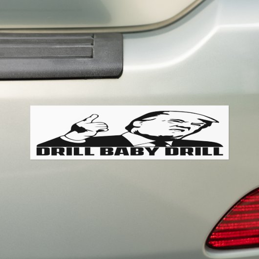 Donald Trump Drill Baby Drill Drill Bumpersticker (Op auto)