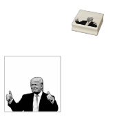 DONALD TRUMP DUIMT RUBBER STEMPEL OP (Gestempeld)