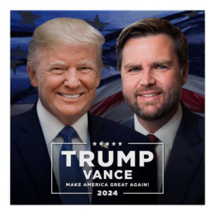 Donald Trump en JD Vance Perfect Poster