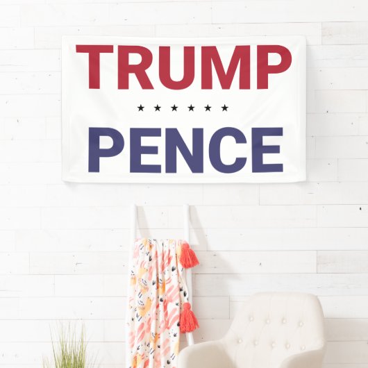 Donald Trump en Mike Pence (2020 US-verkiezingen) Spandoek (Insitu)