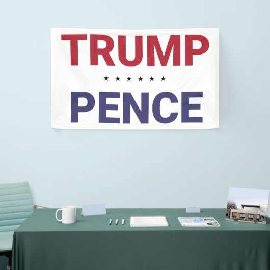 Donald Trump en Mike Pence (2020 US-verkiezingen) Spandoek (Beurs)