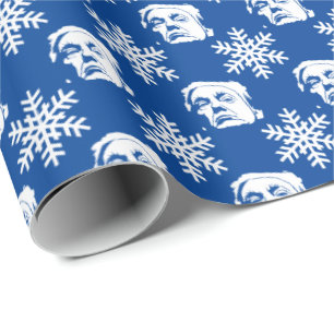 Donald Trump en Snowflakes kerstpatroon Cadeaupapier
