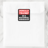 Donald Trump est un Autocollant noir honteux (Sac)