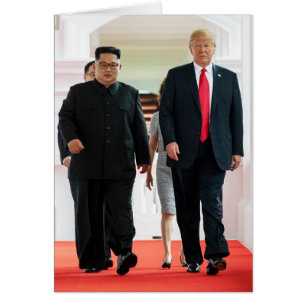 Donald Trump et Kim - de pièce de monnaie dos