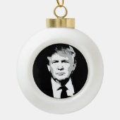 Donald Trump Face Keramische Bal Ornament (Voorkant)
