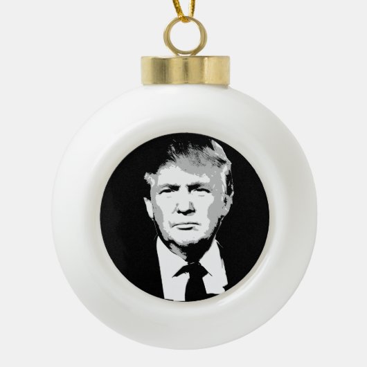 Donald Trump Face Keramische Bal Ornament (Voorkant)