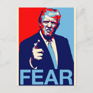 Donald trump "Fear" parody poster 2017 Briefkaart