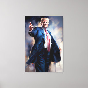 Donald Trump FFFA (beroemde figuren met fijne kuns Canvas Afdruk